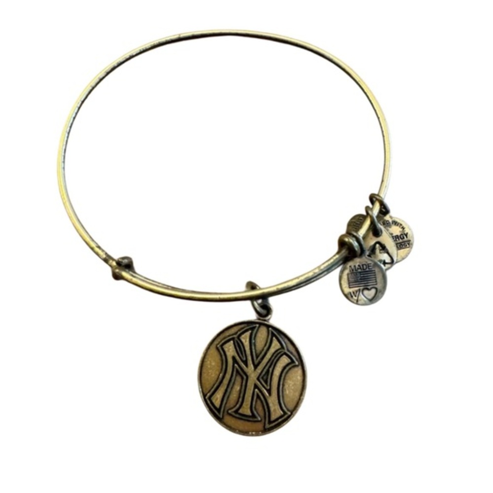 Alex and Ani Gold New York Yankees MLBP Baseball Charm Bangle